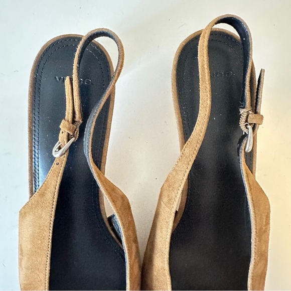 NEW Vince Hart Cinnamon Suede Slingback Women's Kitten Heels, Sz 9 - Picture 14 of 14
